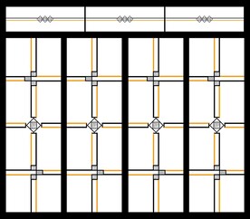 高清分层透明底推拉门打印图一套