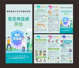 传染病防治三折页  