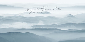 水墨山