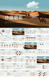 一带一路丝绸之路沙漠骆驼ppt