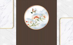 新中式电视背景墙