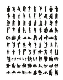 各行业职员剪影