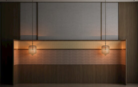 新中式直播间背景墙