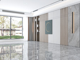 现代极简 轻奢客厅 空场景