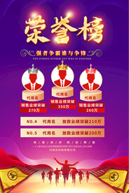 销售荣誉榜海报