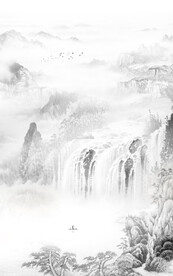 新中式别墅背景墙