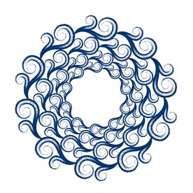 传统中式纹样圆花纹