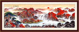 聚宝盆山水画