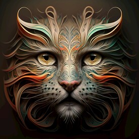 扭曲几何猫图形