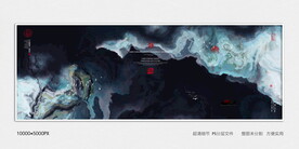 茶楼水墨装饰画