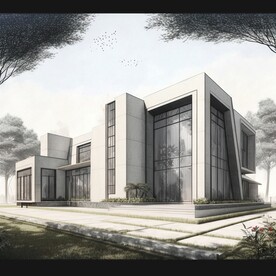 建筑设计线稿图