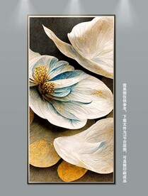 北欧现代抽象立体花卉装饰画