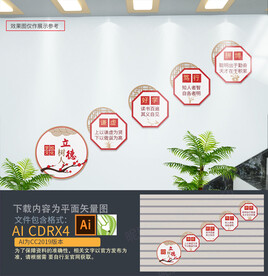 学校楼梯文化墙