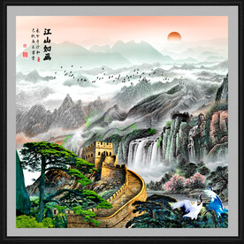长城山水画