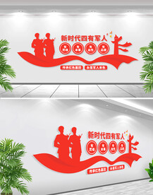 四有军人文化墙