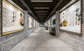 中式长廊效果图