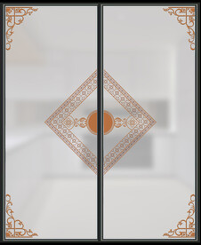 高清分层透明底推拉门打印图