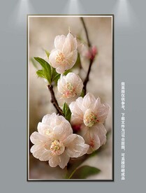 家和富贵立体抽象花卉玄关装饰画