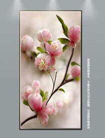 家和富贵立体抽象花卉玄关装饰画