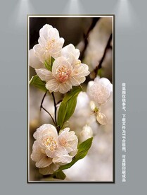 家和富贵立体抽象花卉玄关装饰画