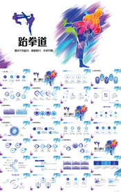 跆拳道空手道武术培训功守PPT