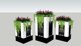 PVC花箱组合花箱洛洛克风格