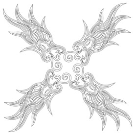 龙插画传统线描