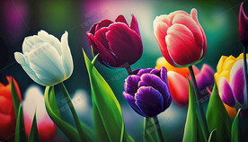 唯美的郁金香花