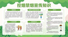 禁烟控烟无烟日展板