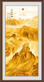 竖幅山水画