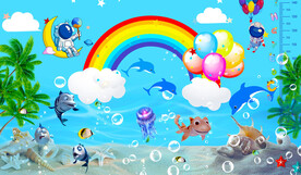 卡通幼儿园背景墙