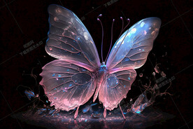 发光的艺术蝴蝶
