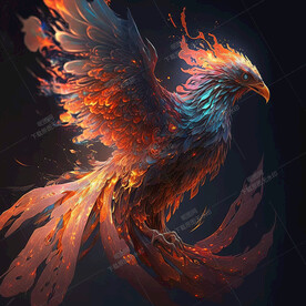 油画凤凰