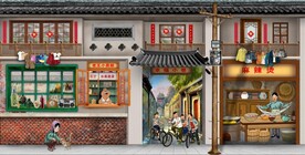 复古怀旧80后90后童年背景墙