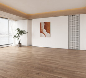 奶油风客厅空场景