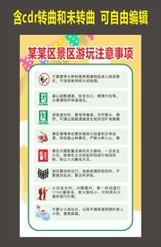 旅游景区安全展板