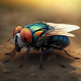 艺术微观苍蝇