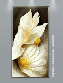 清新淡雅时尚梦幻花卉玄关装饰画