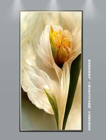 清新治愈系奶油风花卉玄关装饰画