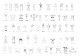 新中式禅意灯CAD图库