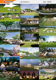 露营帐篷SU模型 