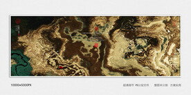 高端金色水墨装饰画