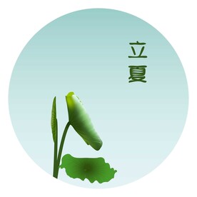 二十四节气立夏背景图矢量图