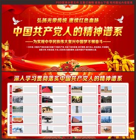 中国精神展板