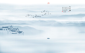 水墨江南水乡