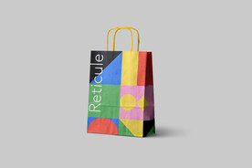 手提袋样机效果图纸质购物袋