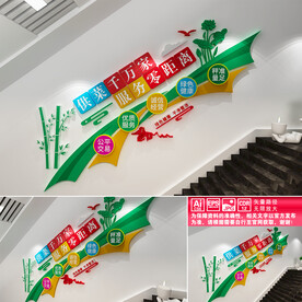 农贸市场楼道文化墙