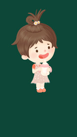 卡通小女孩