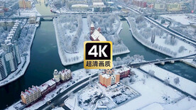 冬季城市建筑雪景