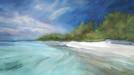 油画 海滩